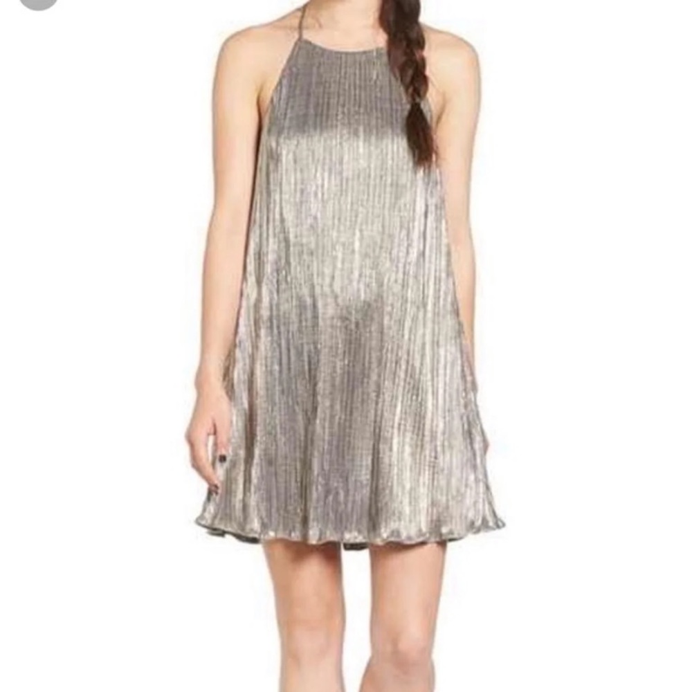Metallic Lush Shift Dress